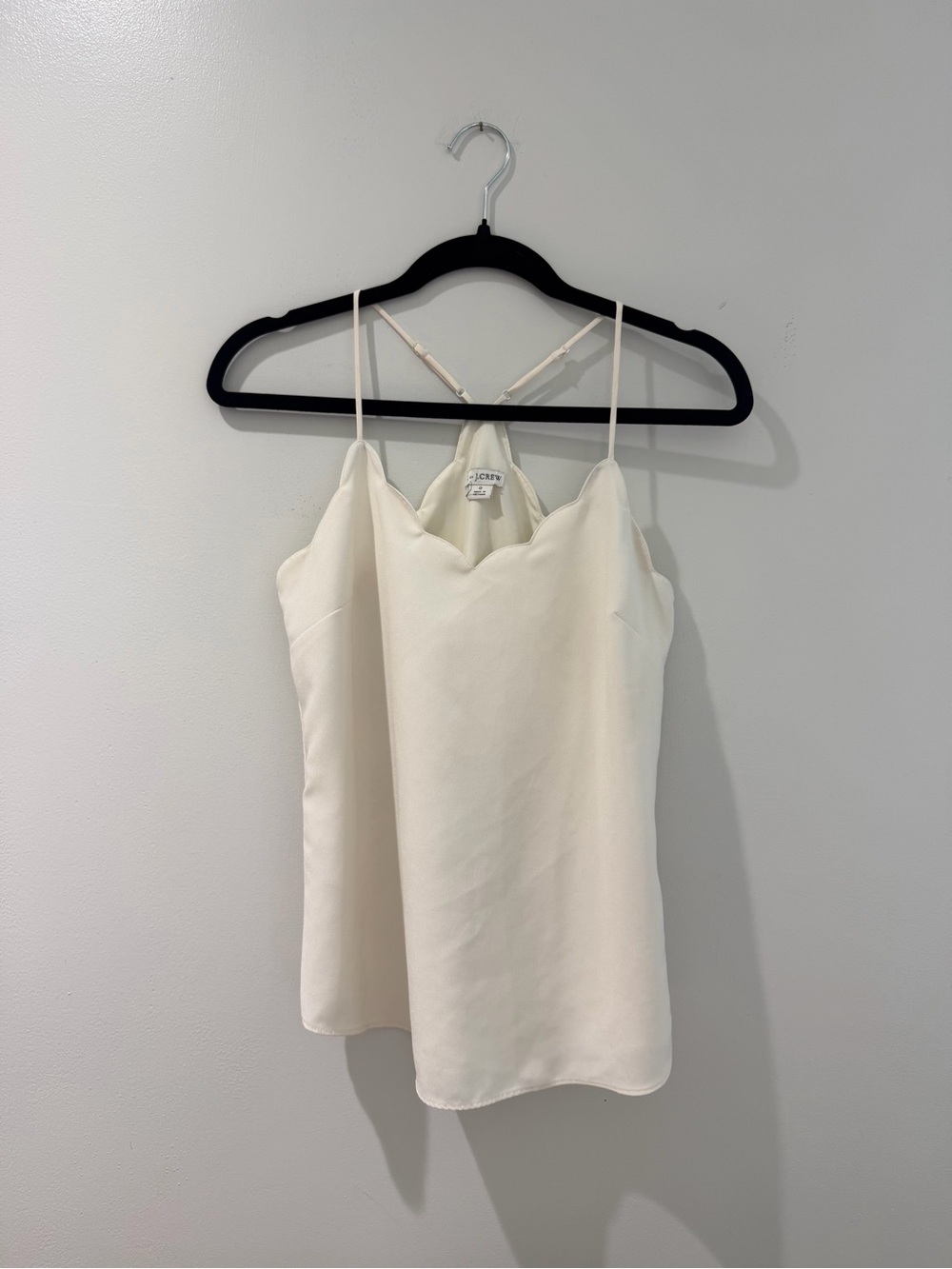 J.Crew Ivory Scalloped Cami